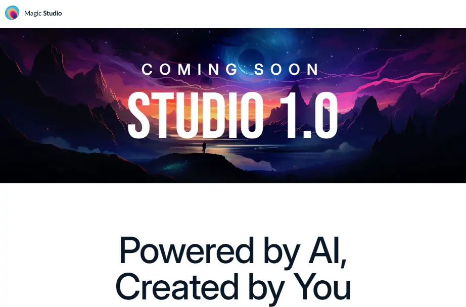 Magic Studio AI image editing and enhancement