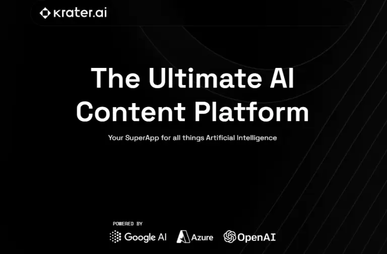 Krater AI content creation platform