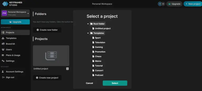 Keyframes-Studio-AI-video-editor-Dashboard-AI-Tools-Explorer Keyframes Studio AI video editor Dashboard
