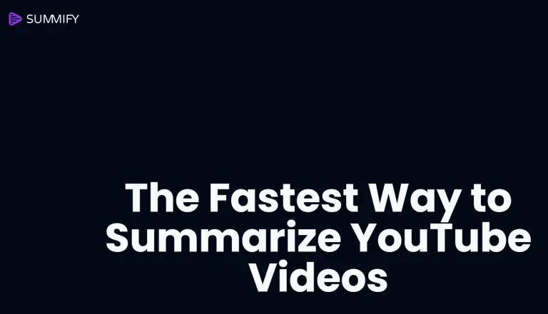Summify summarize YT videos