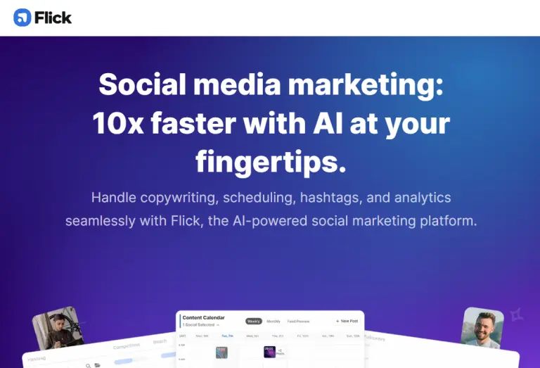 Flick social media management platform with AI