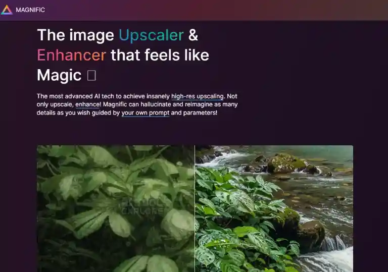 Magnific AI image upscaler