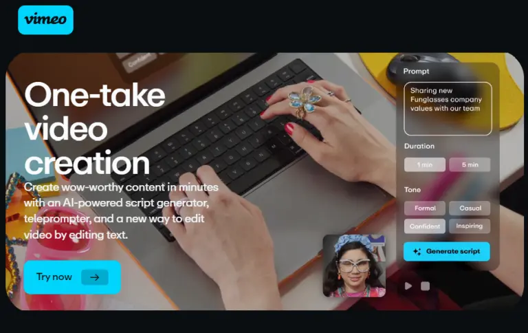 Vimeo one-take AI video creation and editing