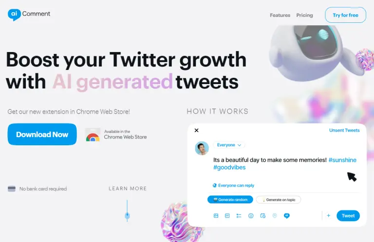 aiComment AI tweet generator