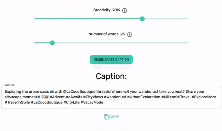 Image to caption AI caption generator