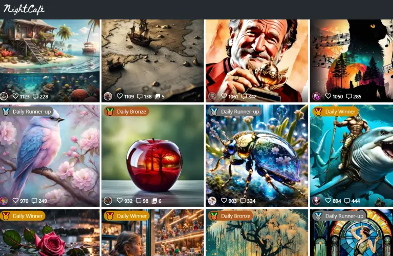 NightCafe AI art generator and community