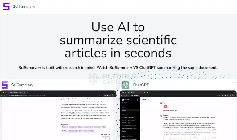 SciSummary scientific papers and articles summary AI