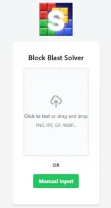 Block blast solver submission Screenshot of the Block Buster Solver submission screen